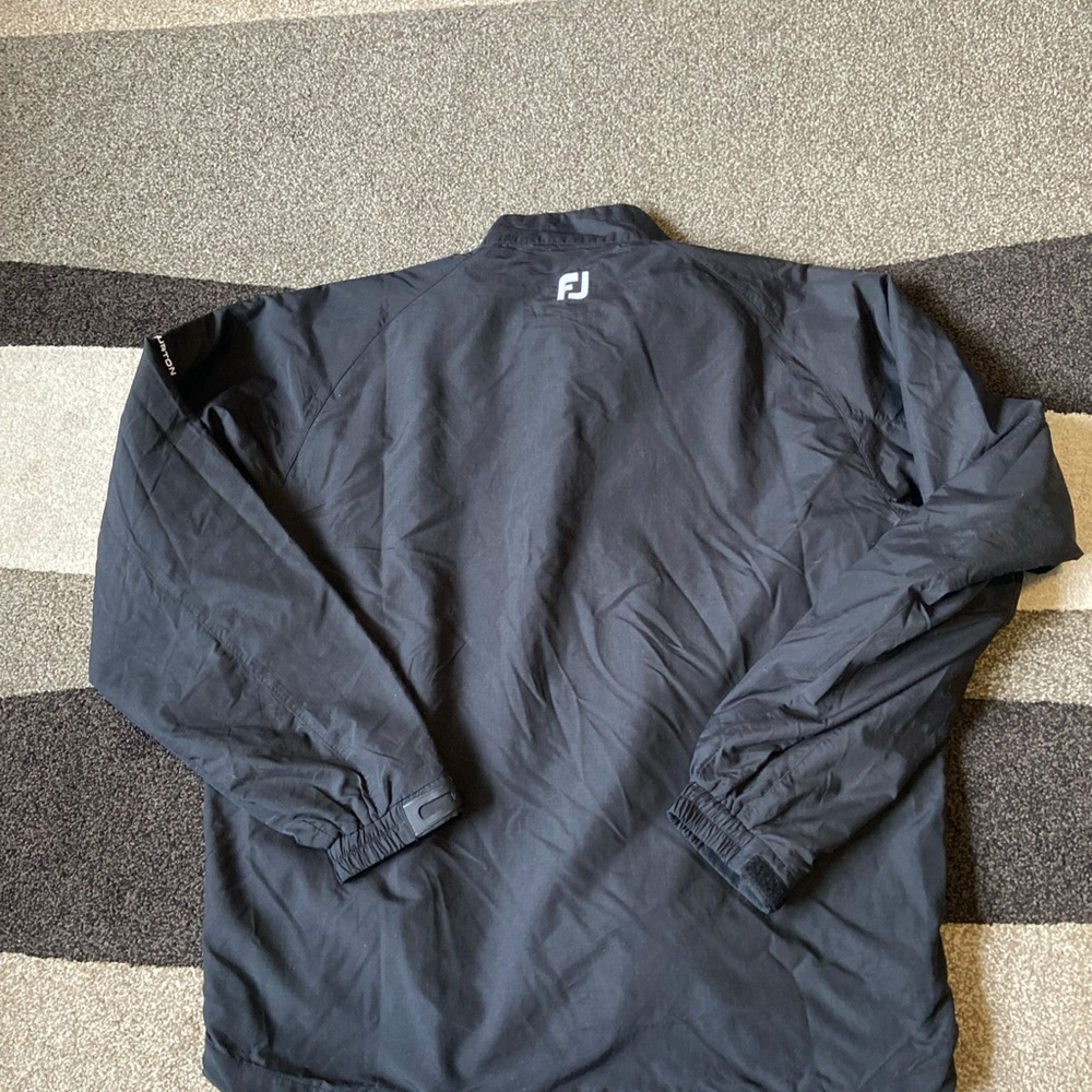 FootJoy Large Black/White 1/2 Zip Pull over Windbreaker Jacket - Picture 6 of 9
